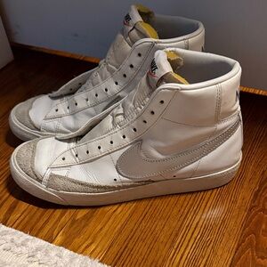 Nike womens White and Gray High-Top Sneakers